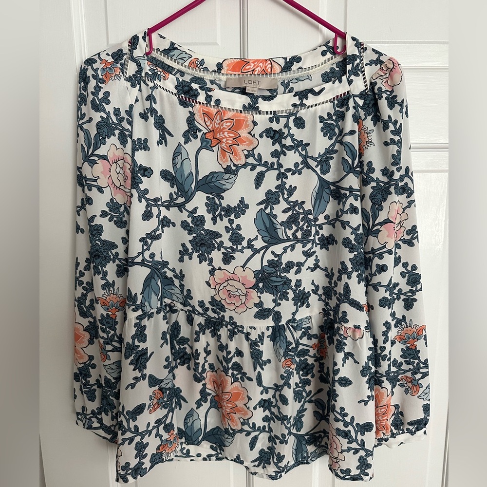 Loft flower peplum blouse